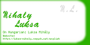 mihaly luksa business card